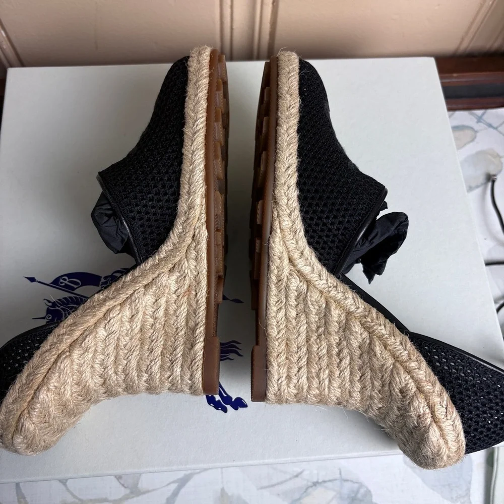 Burberry Mesh Plunge Espadrilles size womens  37